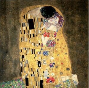 Gustav Klimt –The Kiss (detail)