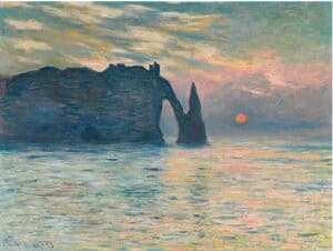 Claude Monet - Sunrise at Etretat