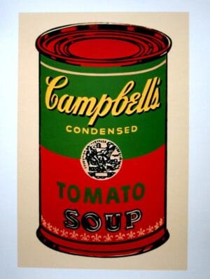 Andy Warhol - Barattolo di zuppa Campbell (verde e rosso)