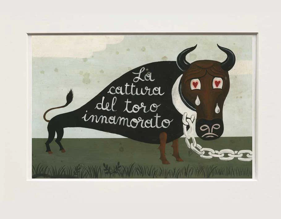 Opera Toro innamorato di Daniele Melani in arte Spider