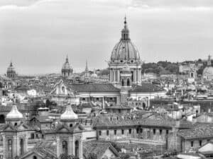 Tetti e Cupole di Roma in Bianco e Nero