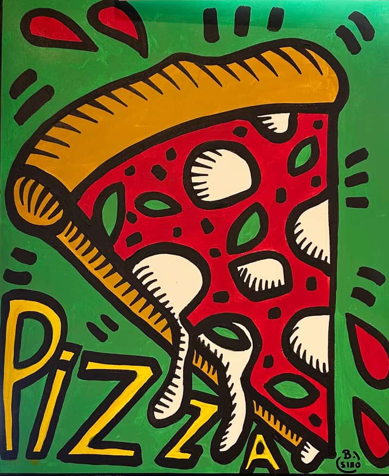 Pizza (fondo verde)